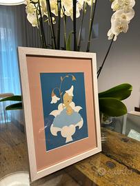 Serigrafia quadro Serena Giordano -sotto il cavolo