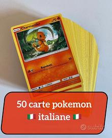 lotto 50 carte pokemon ITA da gioco collezione IT