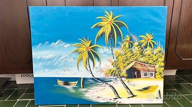 Quadro caraibico su tela