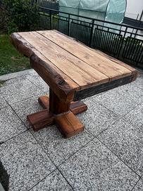 Tavolo larice di recupero