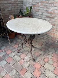 Tavolo da Bistrot '900 - Piano Marmo e Base Ghisa