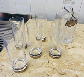 Set bicchieri vintage con decanter Whisky