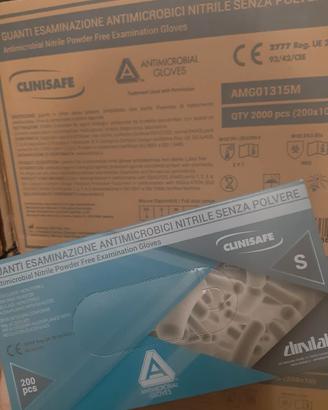 Guanti nitrile Clinisafe, confezione da 200 pz.