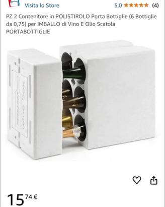 Contenitore polistirolo bottiglie