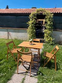 Tavolo per gardino/picnick con 4 sedie