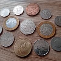 13 VECCHIE MONETE STRANIERE DA COLLEZIONE