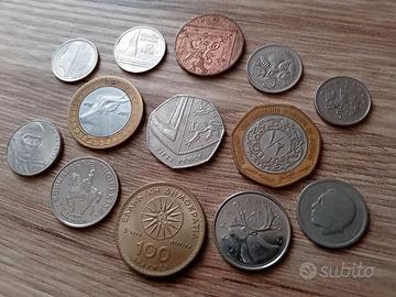 13 VECCHIE MONETE STRANIERE DA COLLEZIONE