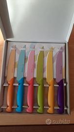 n.6 coltelli colorati da carne Brandani