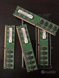 Lotto 4x RAM Hynix 1GB DDR2 PC2-6400U 800MHz