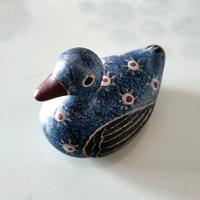 Papera in ceramica blu decori