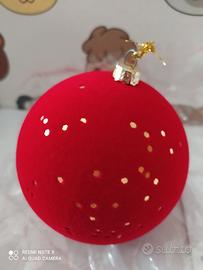 Pallina di natale singola in velluto. 