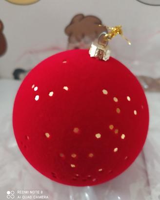Pallina di natale singola in velluto. 