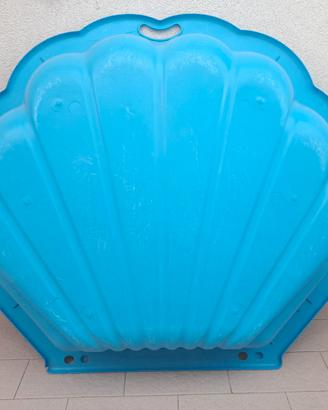 Sabbionaia azzurra a conchiglia per bambini