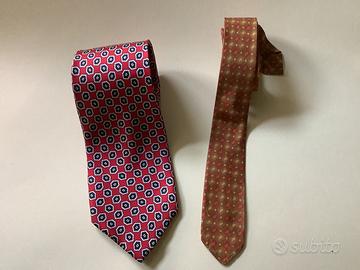 2 cravatte fantasia in seta