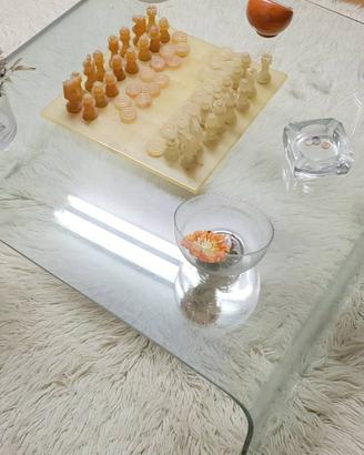 Tavolino da salotto in vetro temperato stile Moder