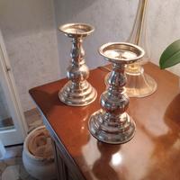 Coppia di candelabri in argento 800