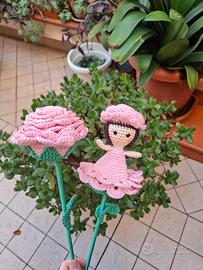 Rosa Reversibile Con Sorpresa Uncinetto 