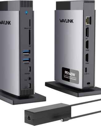 WAVLINK Docking Station 3 Monitor PD 140W HDMI DP