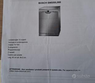 lavastoviglie Bosch 12 coperti 