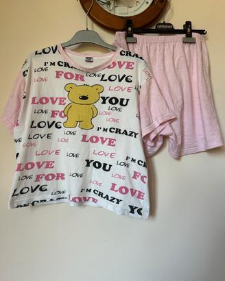 Pigiama corto con orsetto