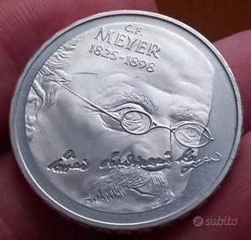 argento Svizzera fdc,20 franc 1998 Meier 