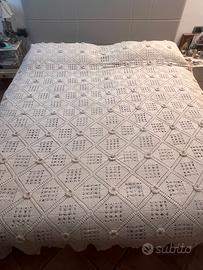 Coperta all'uncinetto fatta a mano - pezzo unico