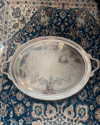 Vassoio ovale in Sheffield- Silver plated