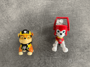 Paw patrol 2 personaggi Marshall & Rubble