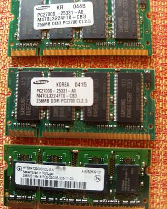 Memorie 256 MB per portatili