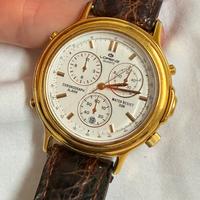Orologio dorato Lorenz Uomo con cinturino in pelle