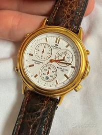 Orologio dorato Lorenz Uomo con cinturino in pelle