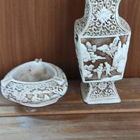 coppia vaso Cinese posacenere 