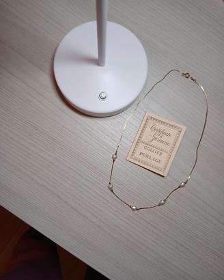 Collana oro 18 carati perle vintage
