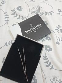 Collana Boccadamo unisex crocetta nera con brill