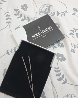 Collana Boccadamo unisex crocetta nera con brill
