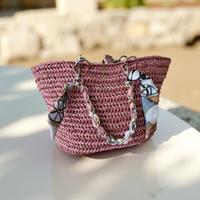 Borsa uncinetto rosa