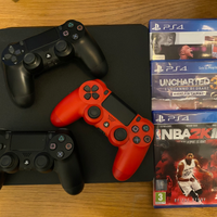 ps4 con 3 controller e 3 giochi