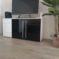 madia ante vetro nero