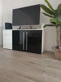 madia ante vetro nero