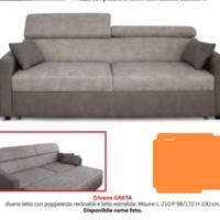Divano letto con cuscini