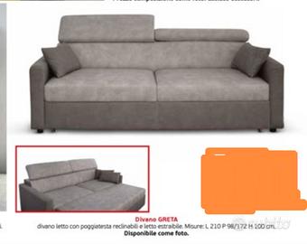 Divano letto con cuscini