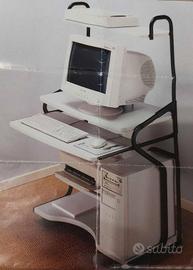 Carrello porta PC con ripiano sopra e piano porta 