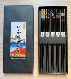 Set di bacchette giapponesi artigianali Ukiyo-e