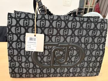 Borsa Liu Jo Rubino Tote Jacquard Nera