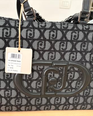 Borsa Liu Jo Rubino Tote Jacquard Nera