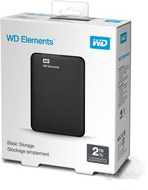 Hard disk portatile esterno 2,5" Usb 3.0 da 2 TB