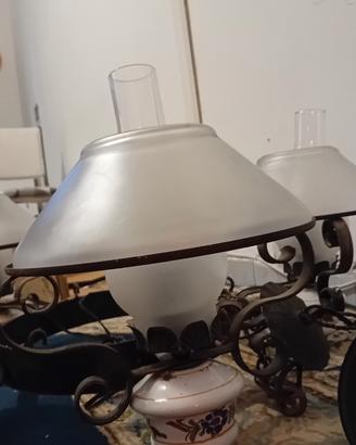 lampadario in ferro battuto vintag