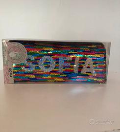 Astuccio paillettes multicolor SOFIA nuovo