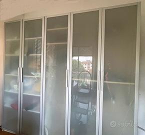 5 ante vetro smerigliato Ikea Pax  236 x50