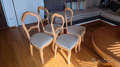 4 sedie vintage stile Luigi Filippo
